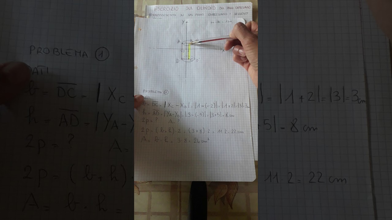 ESERCIZIO SUL CILINDRO NEL PIANO CARTESIANO PARTE 2