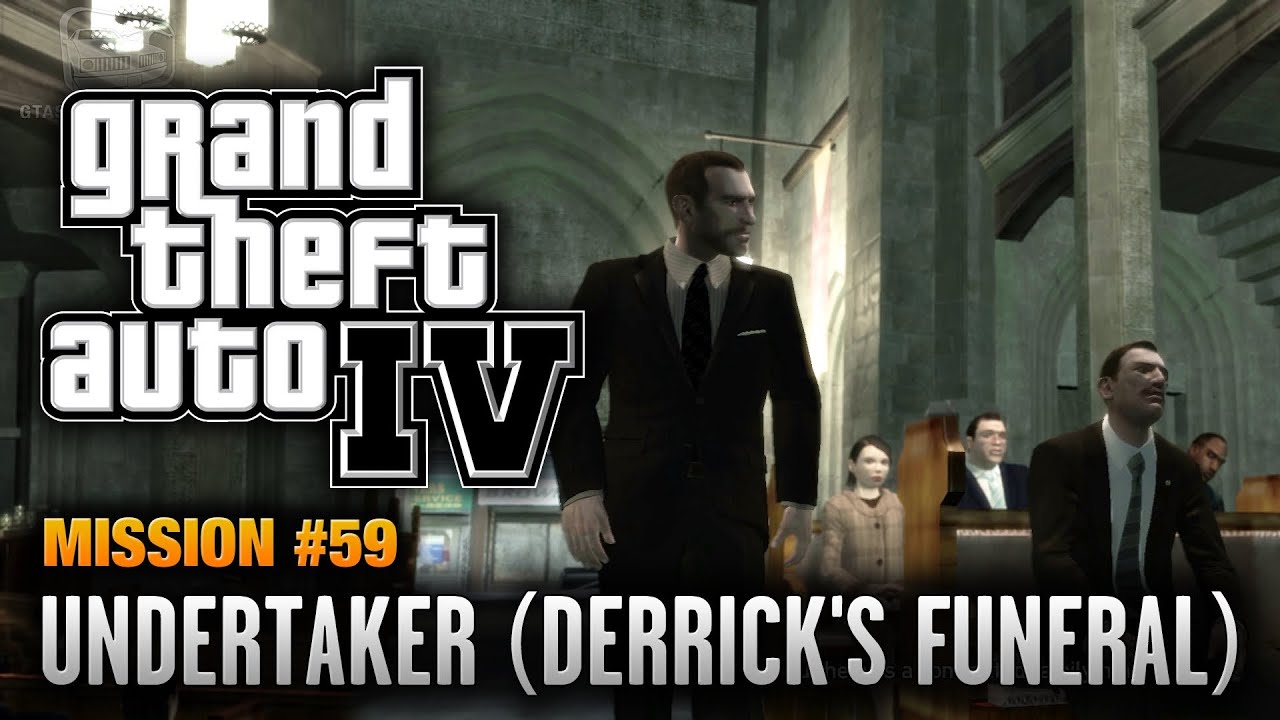GTA 4 - Mission #59 - Undertaker [Derrick's Funeral] (1080p)
