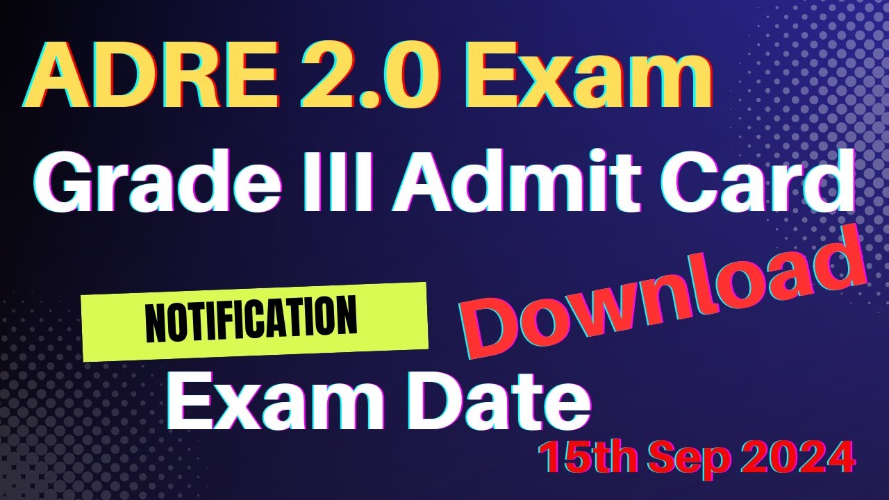 ADRE 2.0 Exam || Assam Direct Recruitment Admit Card Download Process || Notification ||