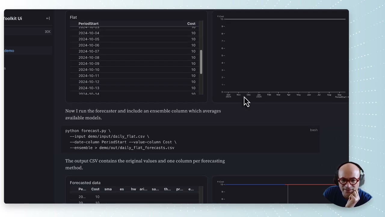 FinOps toolkit - Demo of the forecasting tool