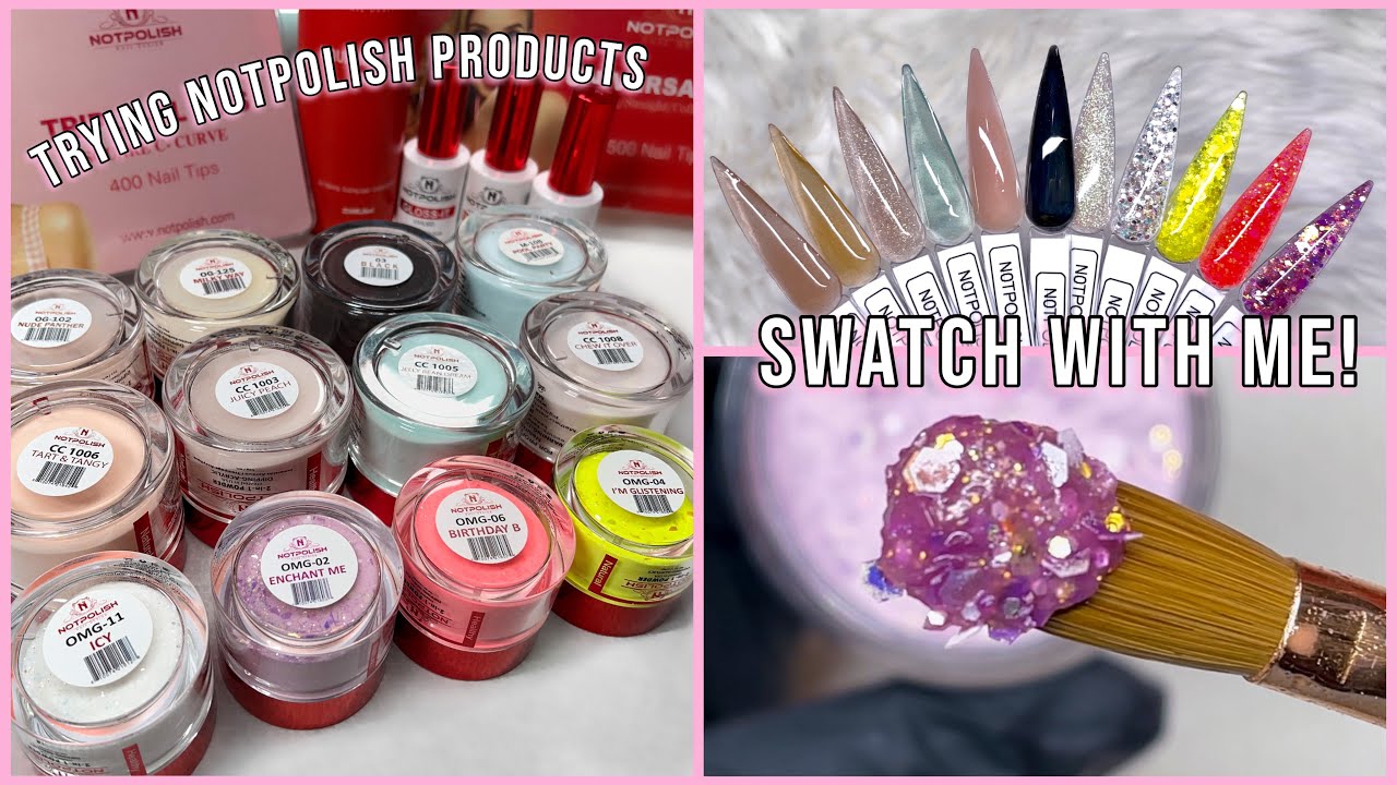 NOTPOLISH Acrylic Powders | PR Unboxing | Swatches | First Impression | BeGlamorous Nails