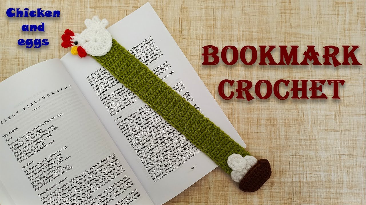 Chicken and eggs bookmark crochet tutorial | cute crochet bookmark