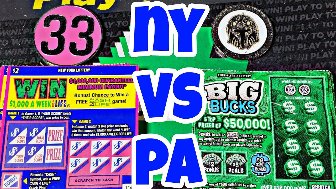 NY LOTTERY $1000 A WEEK FOR LIFE VS PA LOTTERY BIG BUCKS SCRATCH OFF TICKETS #scratchers #lottery