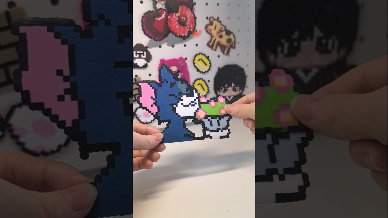 I Made a Jerry from Tom and Jerry with Perler Beads.