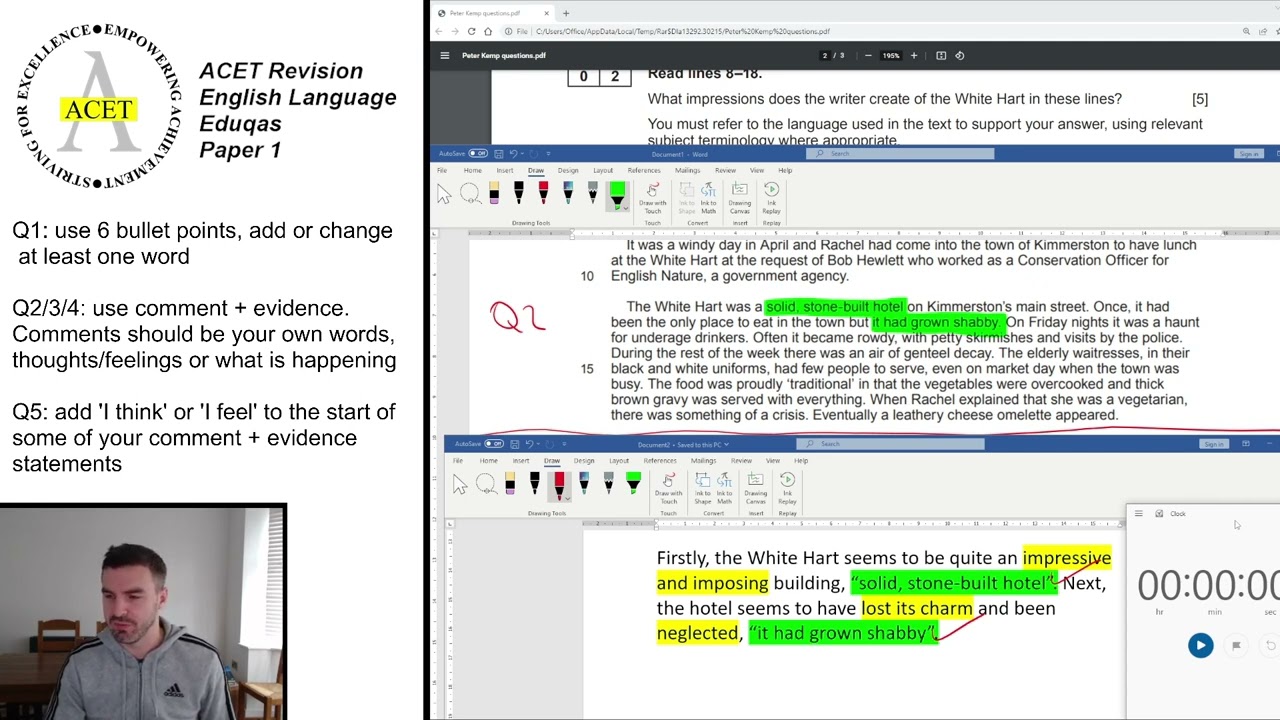Eduqas English Language June 2022 Paper 1 Peter Kemp