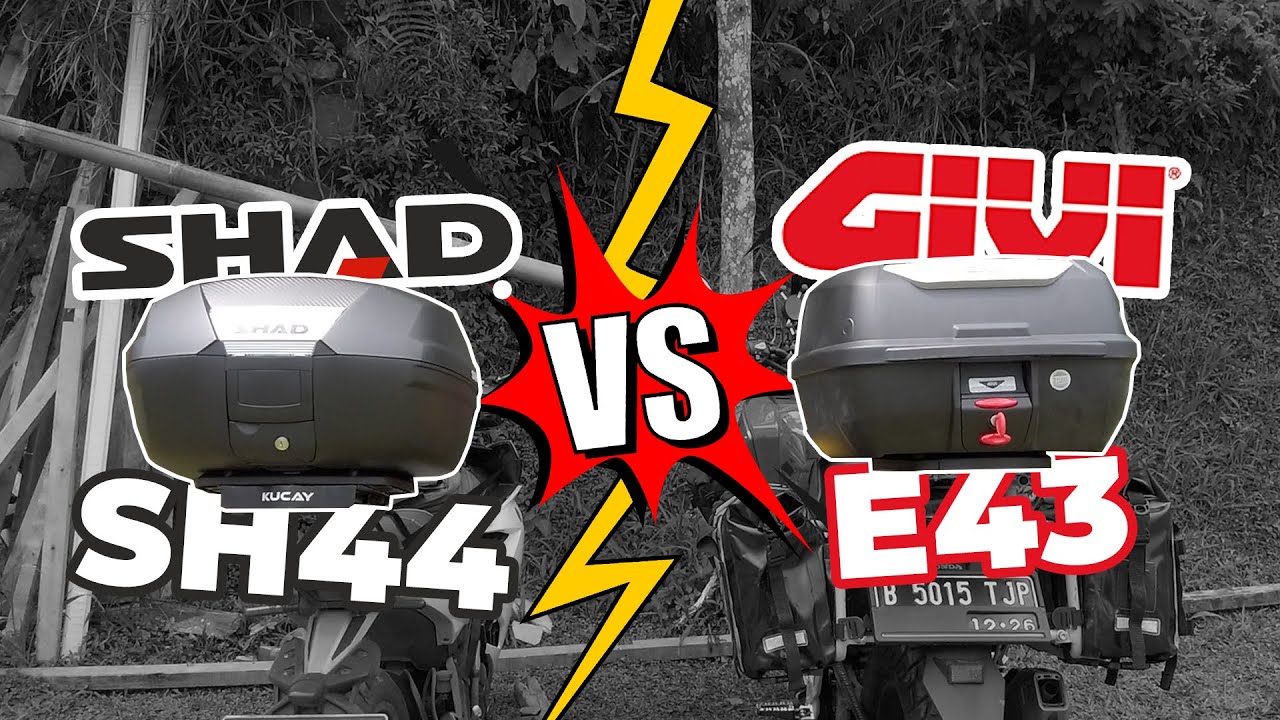 GIVI E43 vs SHAD SH44  KAMI BANTING DAN LEMPAR! MENCARI BOX MOTOR TERBAIK UNTUK MOTOR KALIAN!?!