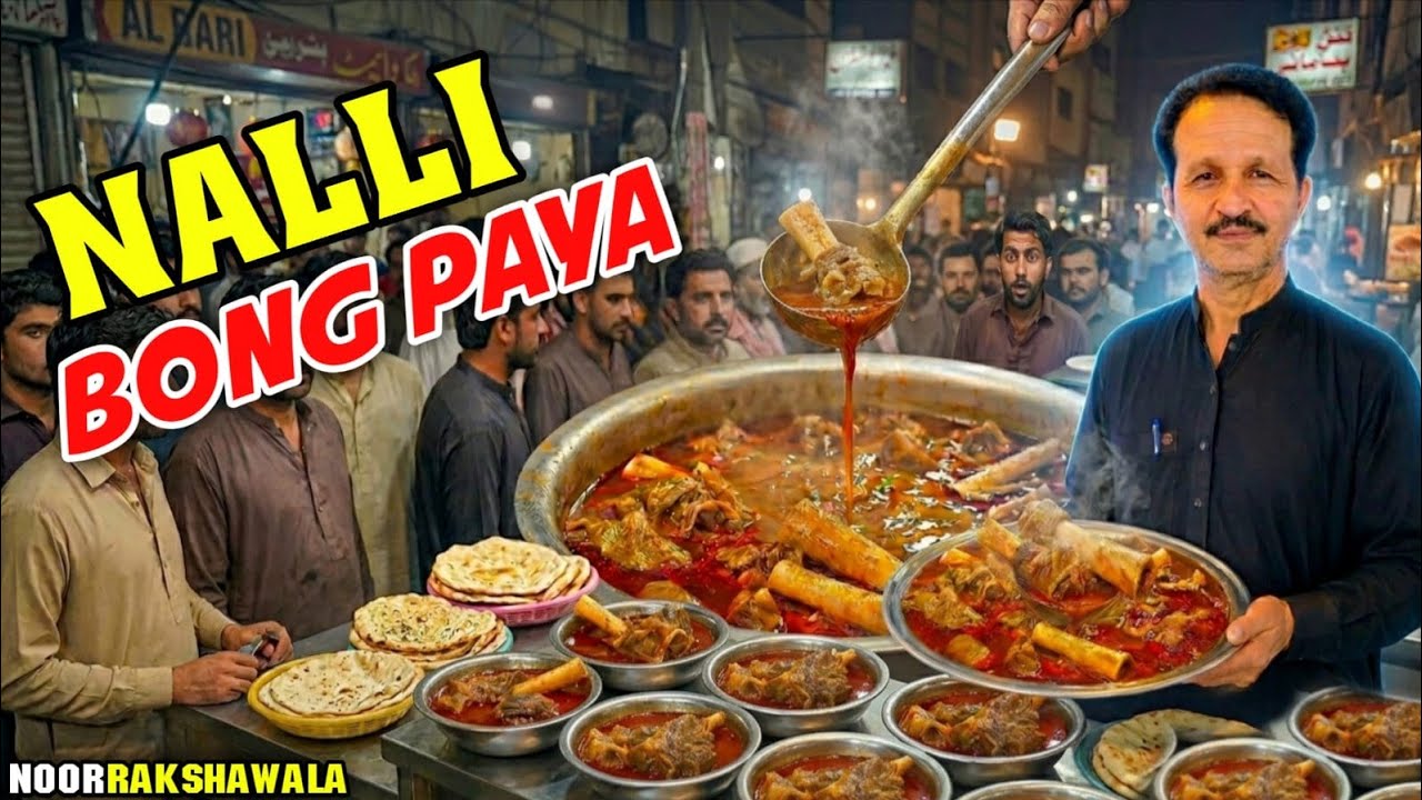 Nalli Bong Paya | Karachi Best Paya | Paya Liver |  Sehri Time | PIB Food street | Karachi Food👌🔥