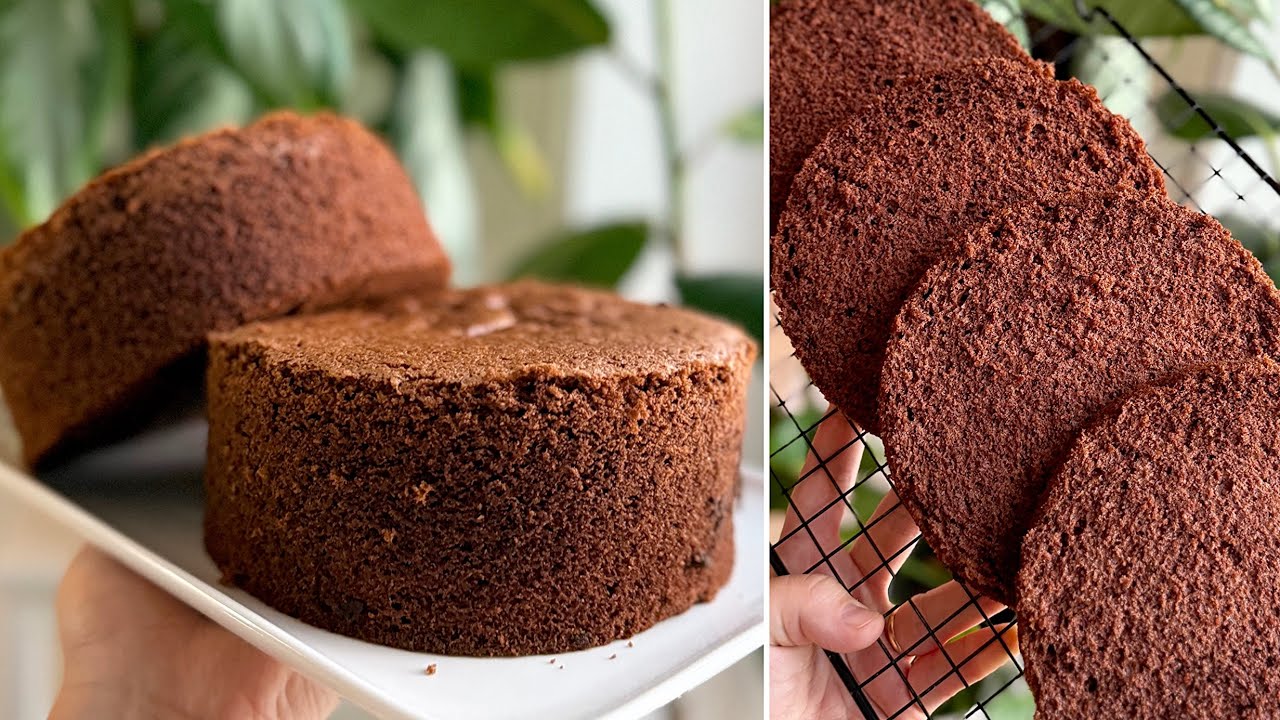 KAKA&Oacute;S CHIFFON PISK&Oacute;TA🍫 t&ouml;k&eacute;letes tortaalap! Egyszerű, puha&szaftos kaka&oacute;s pisk&oacute;ta - BebePisk&oacute;ta