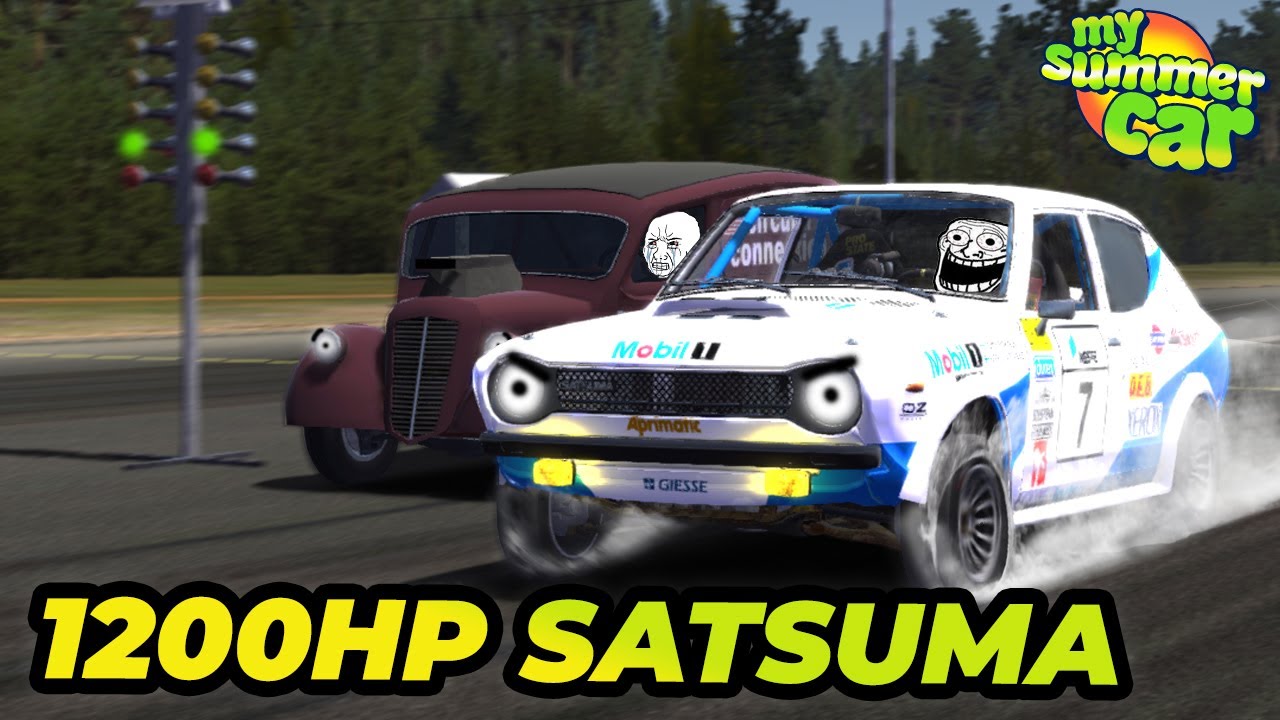 I made 1200HP DRAG SATSUMA 4-DOORS! | My Summer Car #104