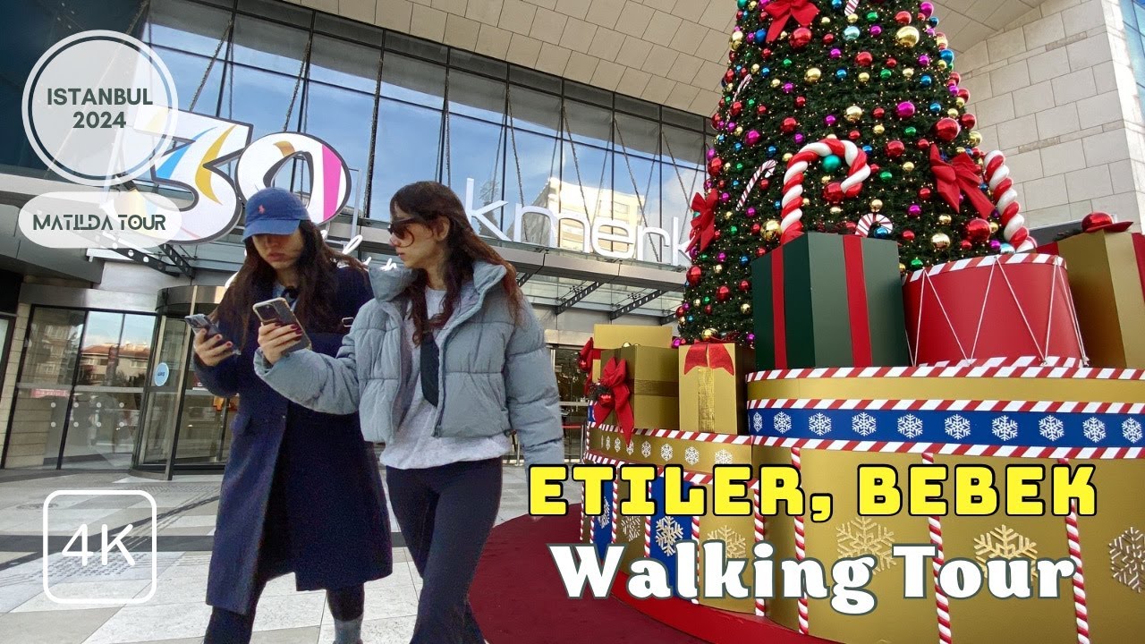 Walking Tour, ETILER to BEBEK, Luxury neighborhood⎮Istanbul, Turkey ⎮January 2024⎮4K 25FPS