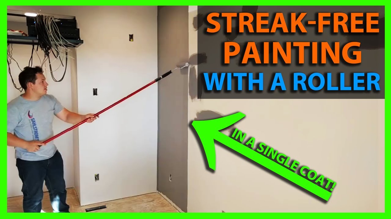 How To Paint With a Roller to Avoid Roller Marks and Streaks - One Coat Tips