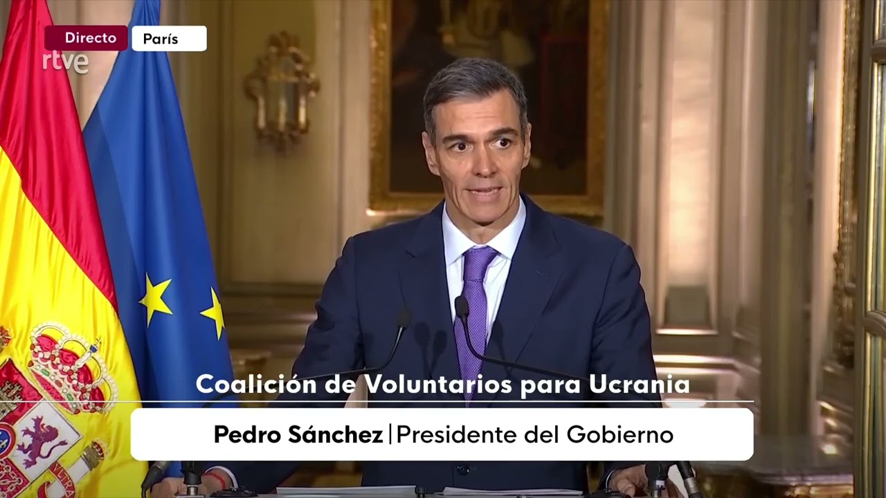 🚨 PEDRO SÁNCHEZ HABLA CLARO EN LA SEDE DE PARIS SOBRE UCRANIA Y VENEZUELA🚨#trump #venezuela #maduro 