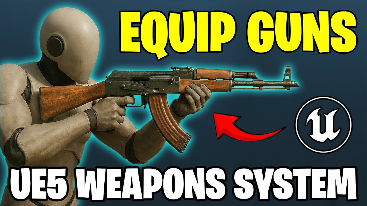 How To Pick Up, Equip & Drop Weapons - Unreal Engine 5 Weapon System Tutorial