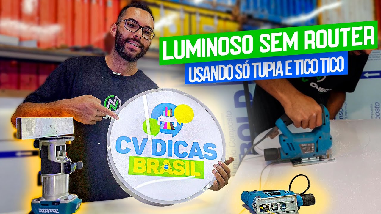 COMO FAZER LUMINOSO REDONDO SEM ROUTER E CALANDRA - USANDO TUPIA E TICO TICO