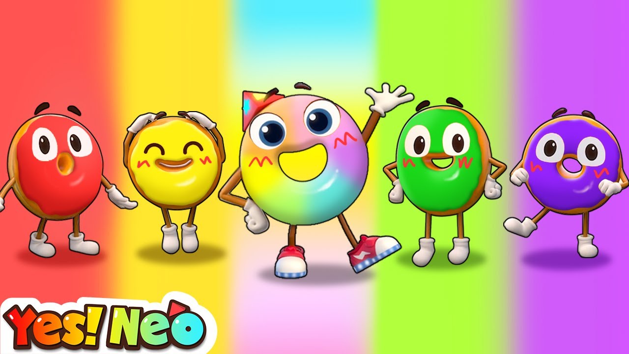 Colors Song with 10 Donuts | Ten in the Bed | Learn Colors | Nursery Rhymes & Kids Songs | Yes! Neo