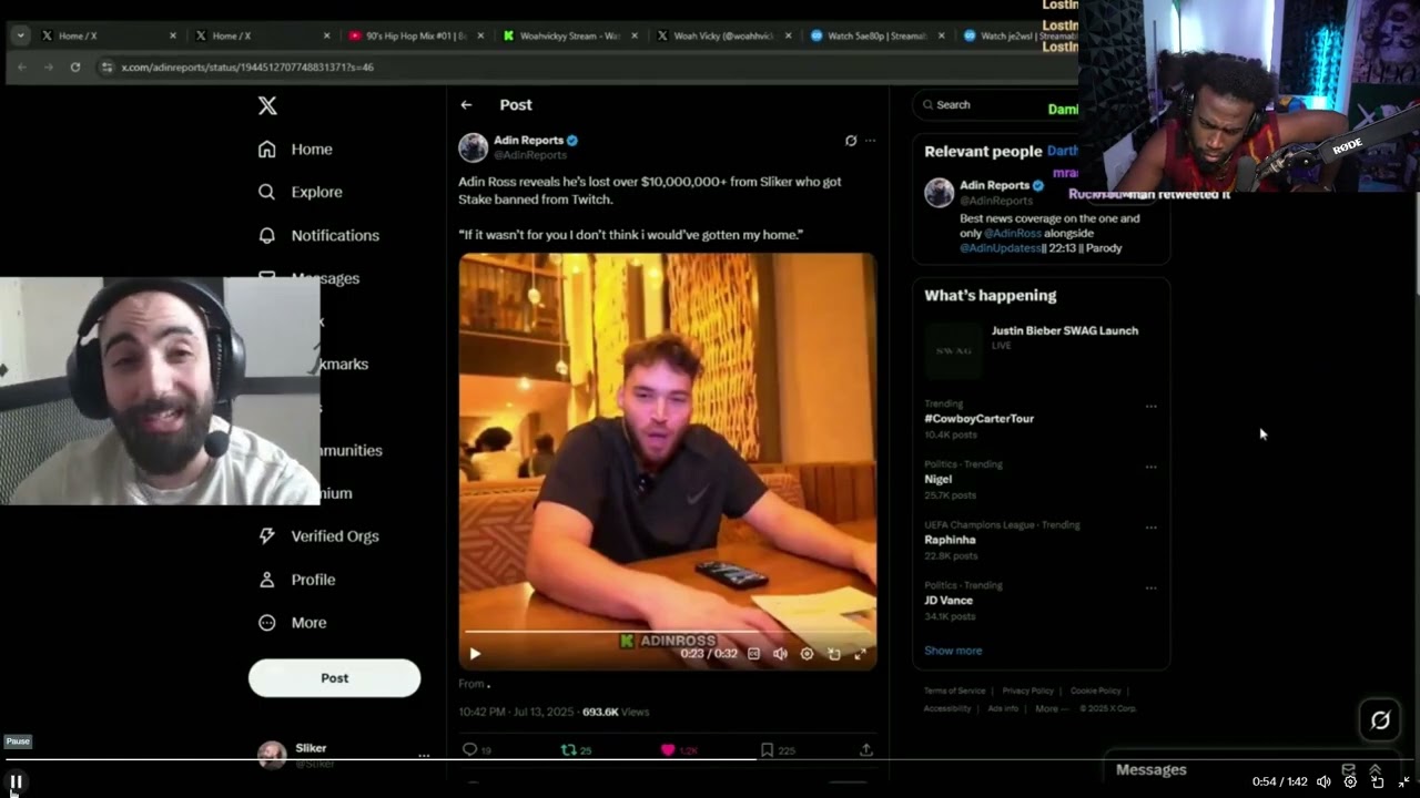 Deansocool reacts to getting called out by Sliker for being a fake friend.