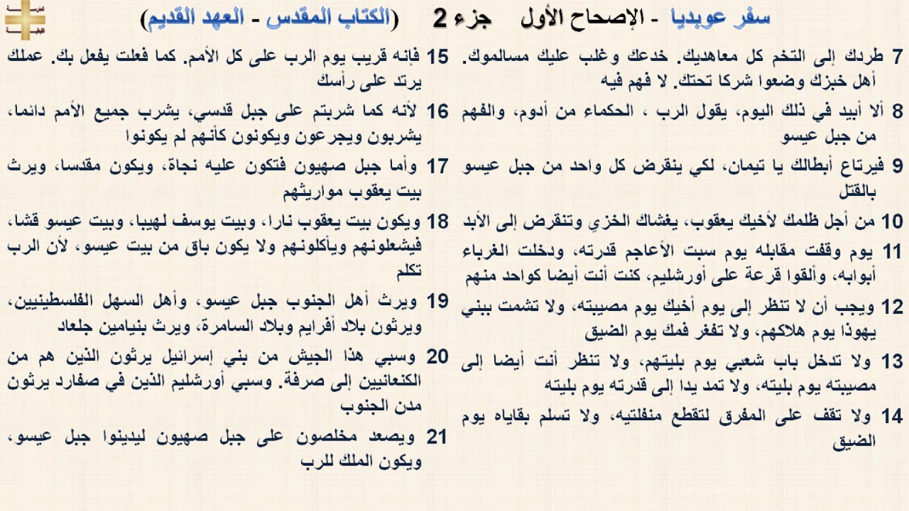 سفر عوبديا  - الإصحاح الأول   جزء2 - د/مجدى نجيب - ابونا ابرام