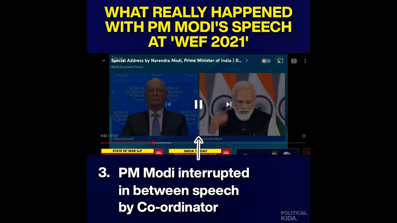 Reality of Fake claim of Teleprompter Failure in PM Modi's Speech at WEF 2021
