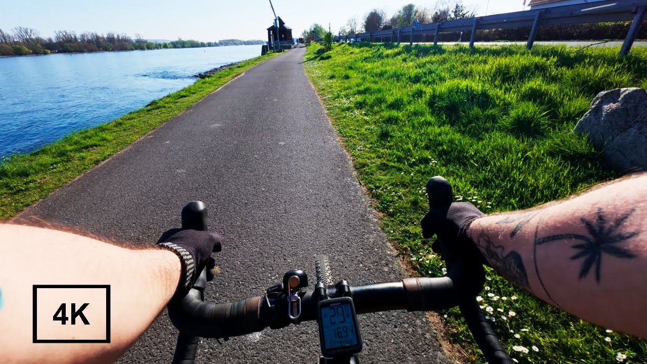 Spring Gravel Tour Rheingau Germany | Relaxing 4K Ride | Abient Sounds