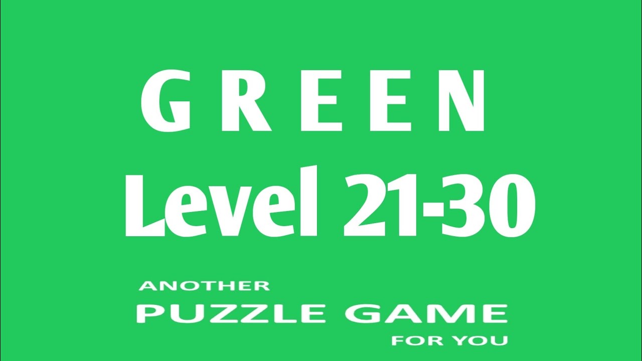 GREEN Level 21-30 Androidios Gameplay Walkthrough By Bart Bonte