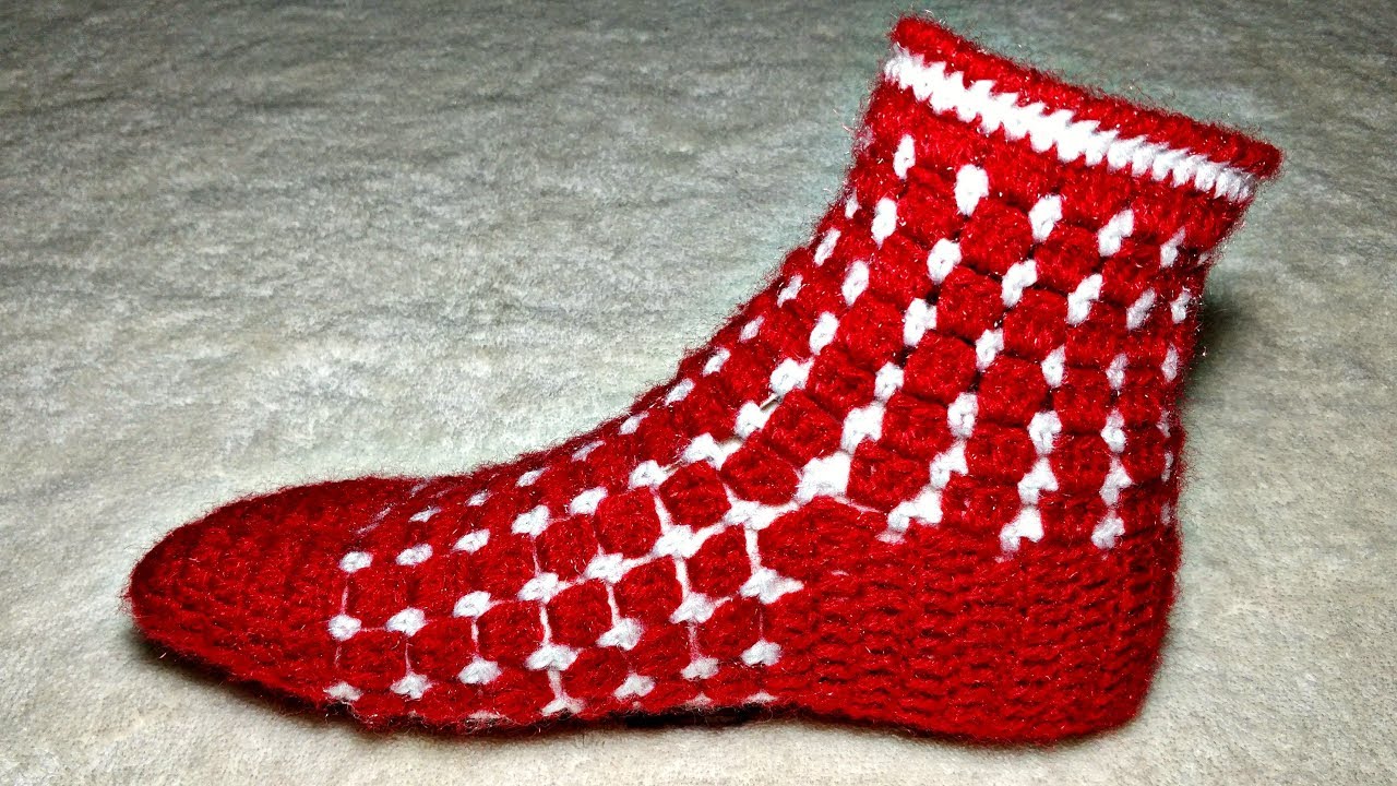 How to Crochet Woollen Socks #4