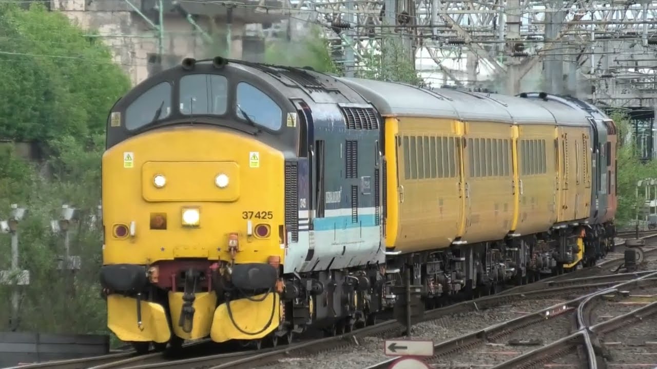 Fantastic busy Day At Crewe And Stafford Station Freight Trains and Light Locos and Test Train 