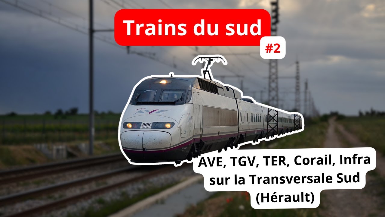 Trains du sud #2 | TGV, TER, AVE, Corail, Infra sur la Transversale Sud à Vias (Hérault)