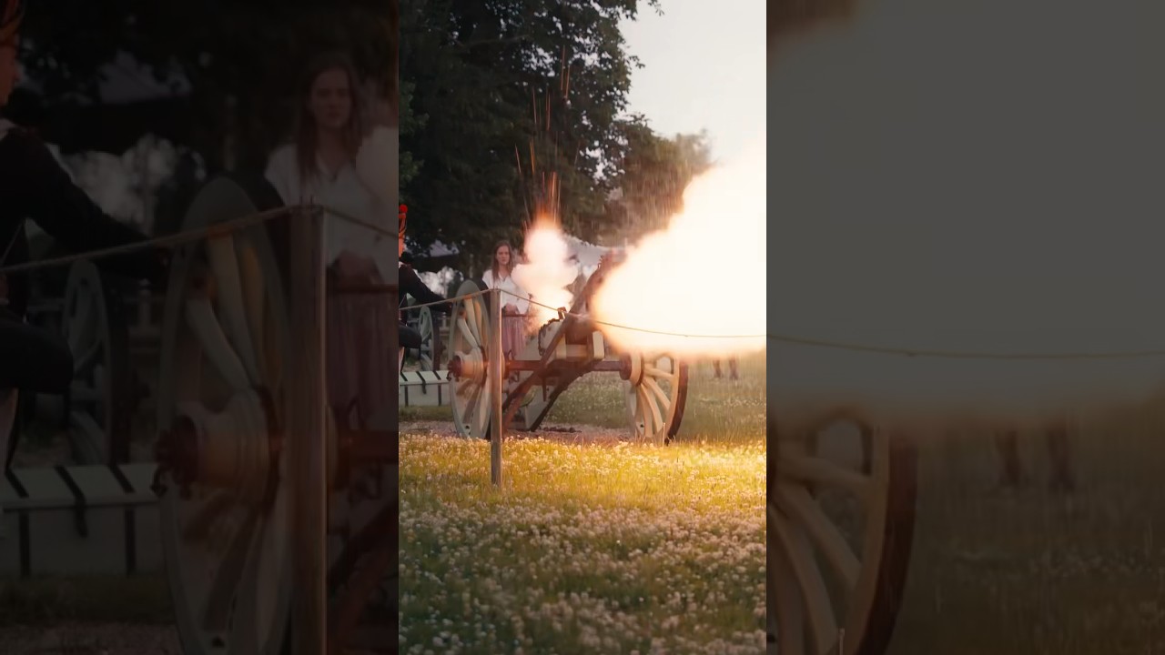 Tir au canon avec &laquo;&nbsp;le brutal&nbsp;&raquo; | canon de 4 livres sur le champ de bataille de Waterloo #napoleon