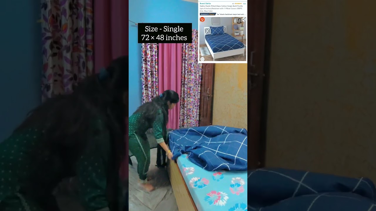 Unboxing Elastic Fitted Bedsheet from Amazon 