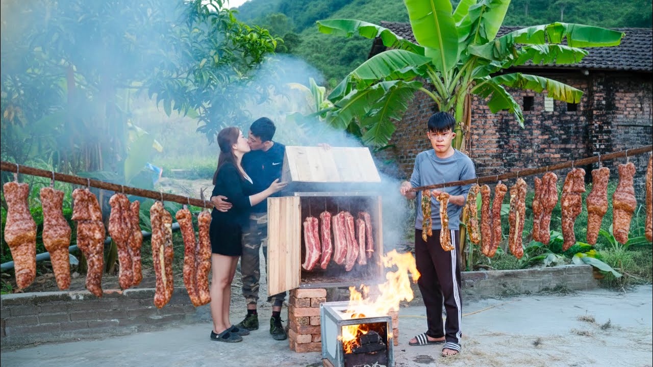 CEO Builds Prehistoric Smoking House for 100KG Wild Boar Meat | Ancient Method Shocks Everyone