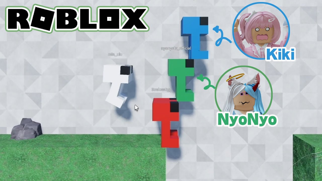 【ROBLOX】一群陌生人綁在一起如何過關? 場面大混亂 多人合作協力跑酷 Together[NyoNyo妞妞日常實況]