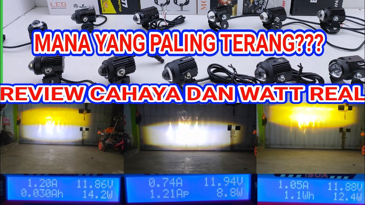 REVIE CAHAYA DAN REAL WATT D2 LASER SEMUA MEREK |Ade Riyan29|