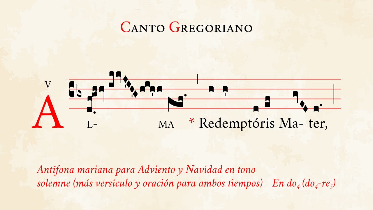 «Alma Redemptoris Mater» en tono solemne (oración incl.) – Antífona mariana para Adviento y Navidad