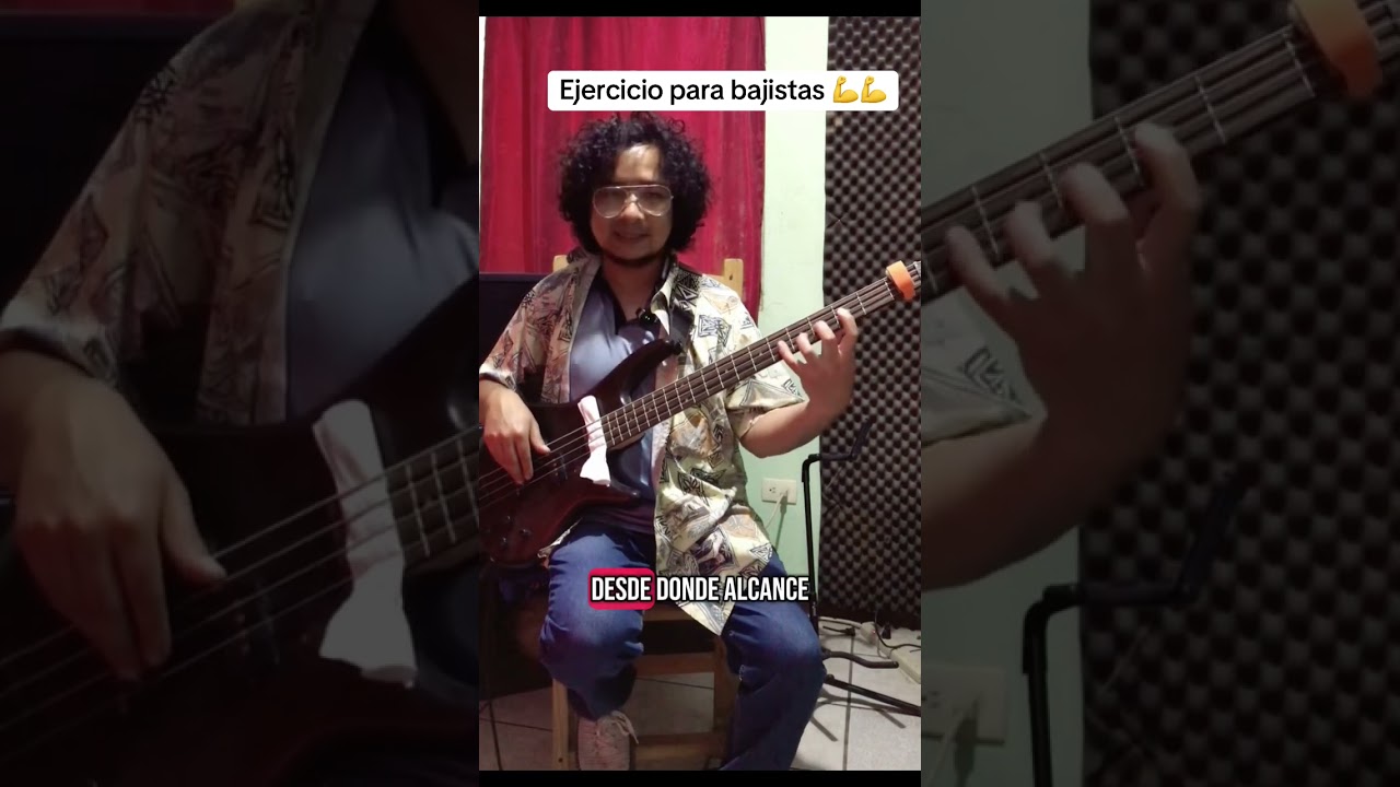 Con Este ejercicio vas a ganar fortaleza para tocar el bajo 💪💪￼ #bajista #clasesdebajo #contrabajo