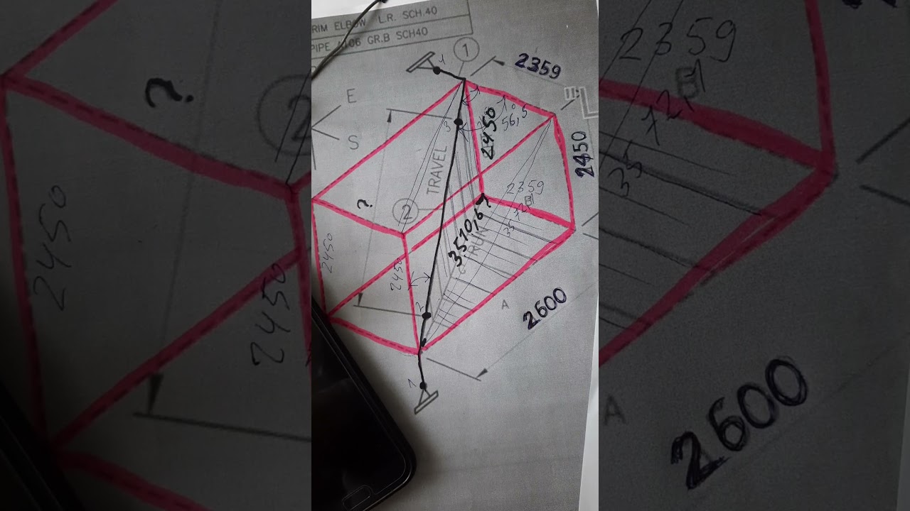 How to calculate elbow degree and calculate the pipe piece. Как вычеслить градус отвода и катушку