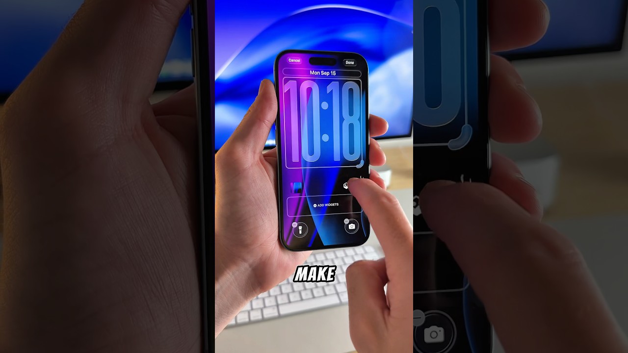 iOS 26 - How To Make The Lock Screen Clock Bigger!