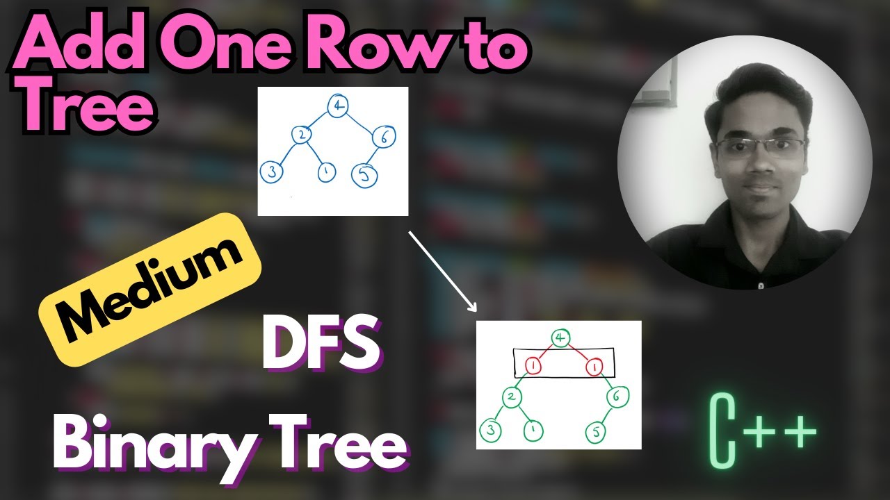 Add One Row to Tree | Binary Tree | Depth First Search (DFS)