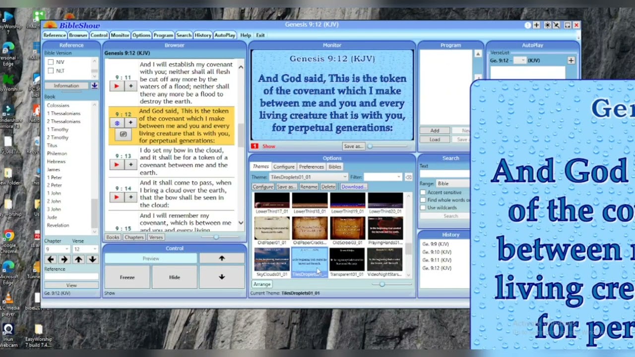 How to download and use the Bible show presentation software.