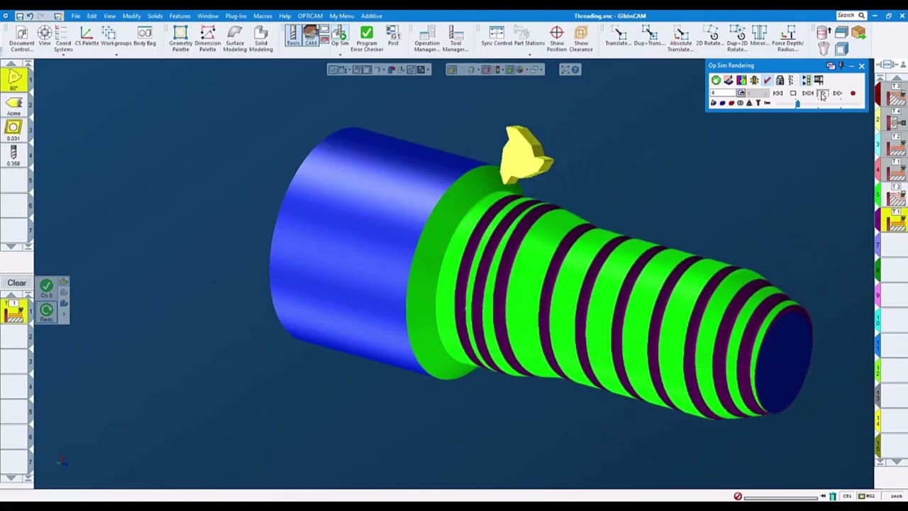 GibbsCAM 2023 - Threading Enhancements