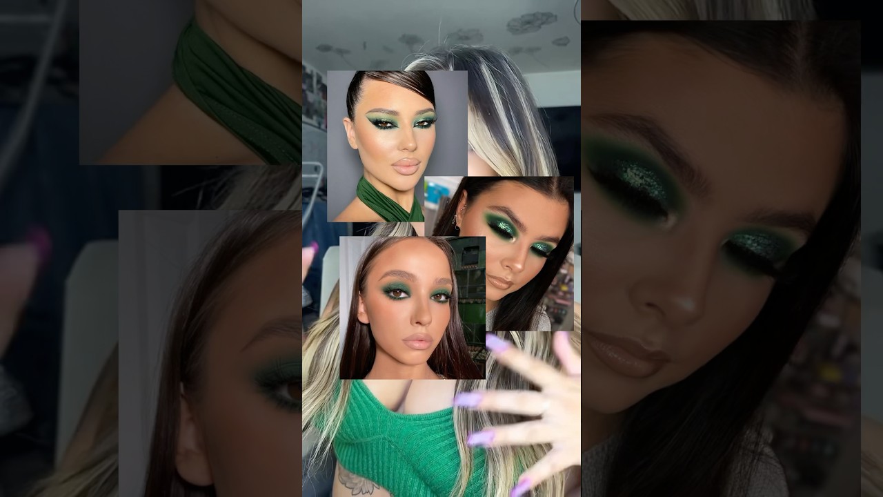 St Patrick&rsquo;s Day Makeup #stpatricksday #makeuptutorial #greeneyeshadow #viralshorts