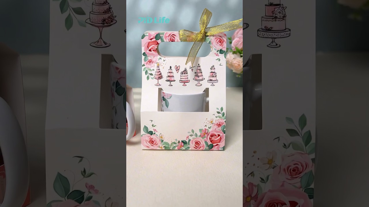 NEW! Sublimation gift box for 11oz mugs!Perfect matching gift sets for wedding,birthday,etc #pydlife