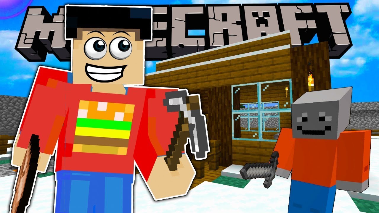 Helping the WORST Minecraft Player Learn to Survive and House Tour! - Minecraft Multiplayer