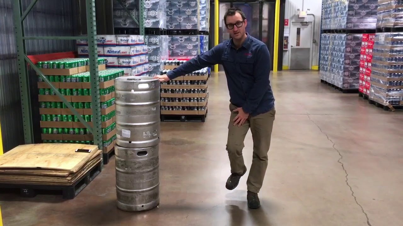 Proper Keg Lifting Technique for Dean Distributing.