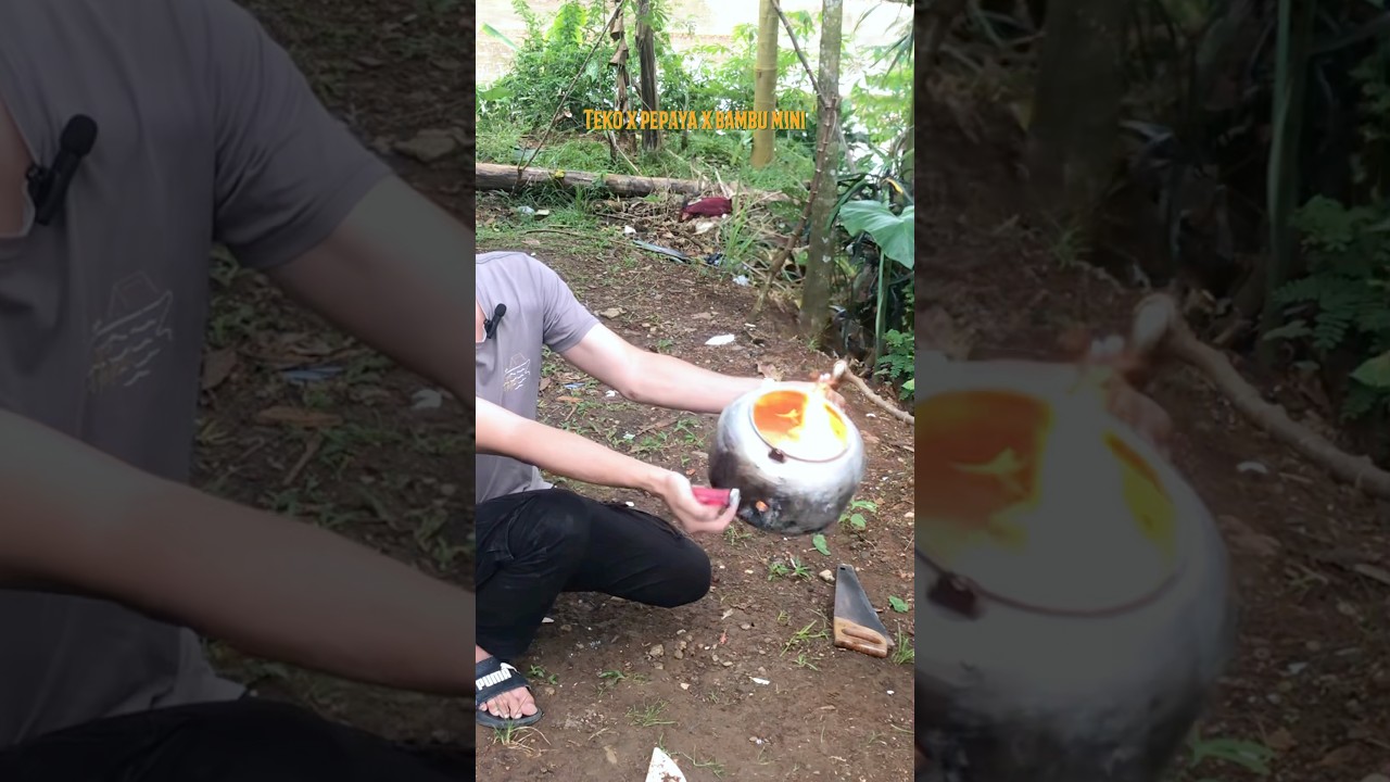 Mercon teko pepaya bambu mini #lodong #karbit #mercon #fyp