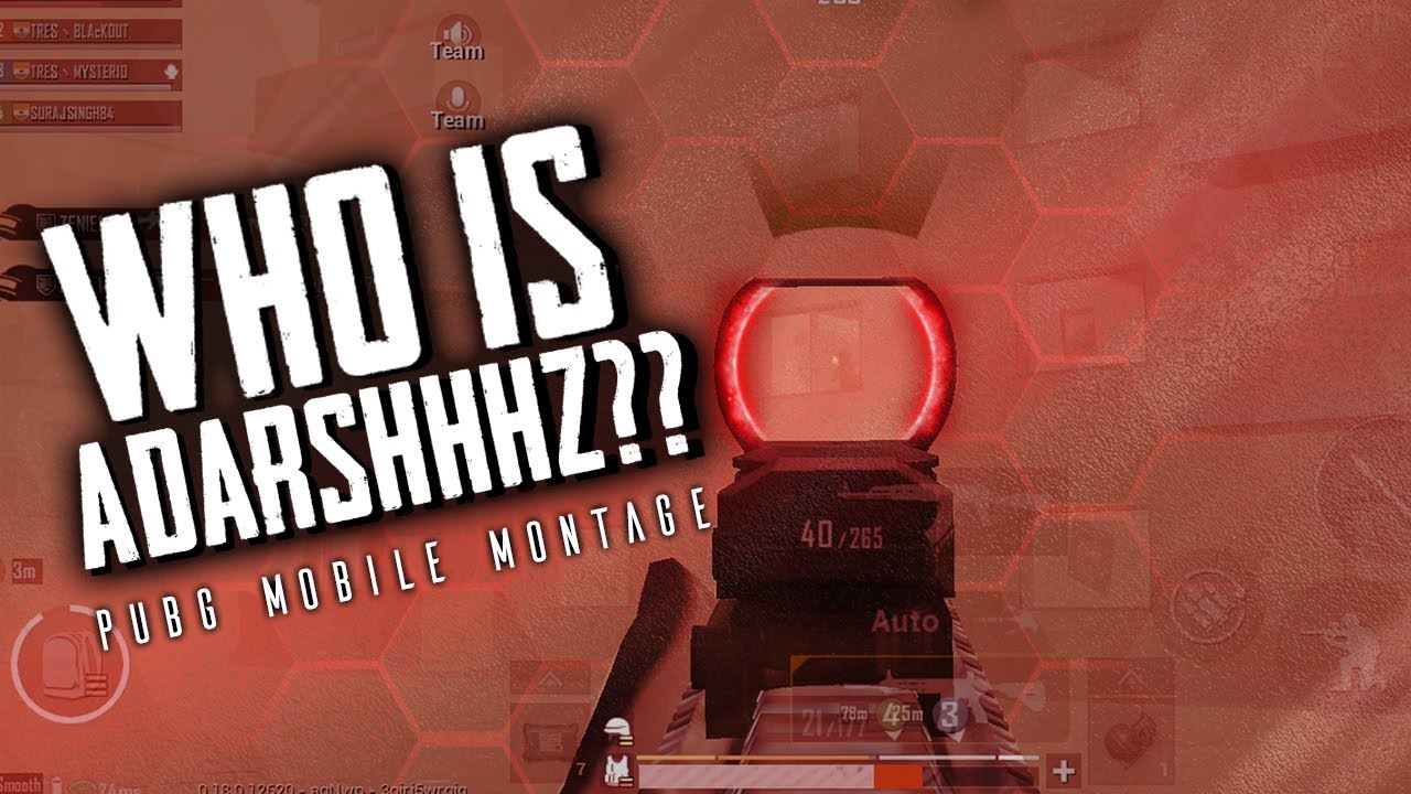 WHO IS ADARSHHHz ?? | PUBG MOBILE MONTAGE | inspired by scout | short montage | 1st montage |