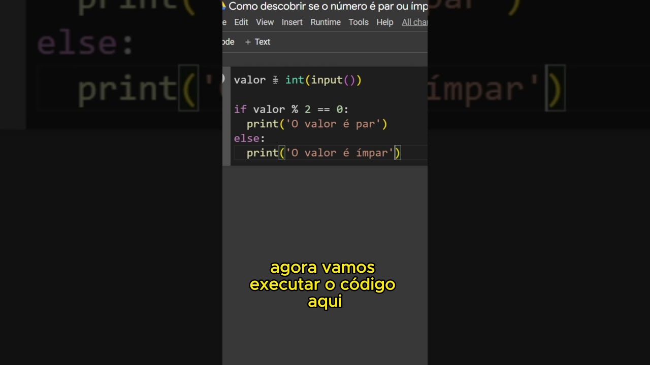 Python Como descobrir se o n&uacute;mero &eacute; par ou &iacute;mpar #python #pythontutorial #python3 #programming