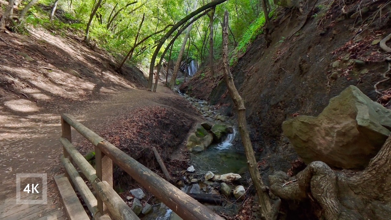 Creek Trail to Waterfall | 4K Relaxing Walk