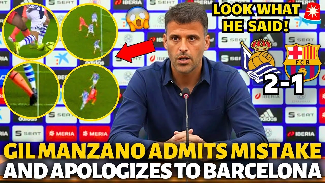 🚨URGENT! GIL MANZANO ADMITS ITS MISTAKE AND APOLOGIZES TO BARCELONA! FOR THIS NOBODY EXPECTED!