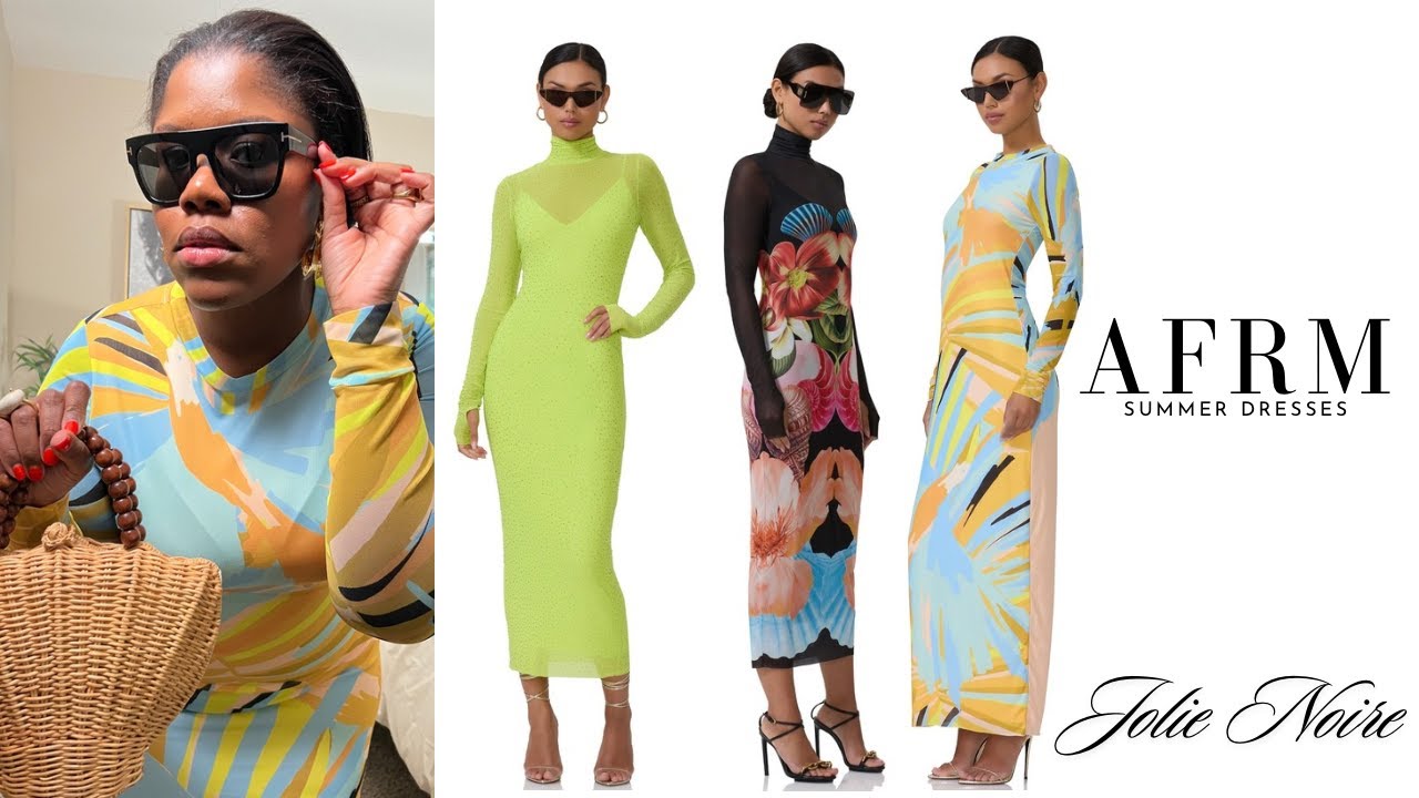 AFRM Summer Dresses Plus Size Try On | Jolie Noire #modestfashion #plussizefashion #ootd