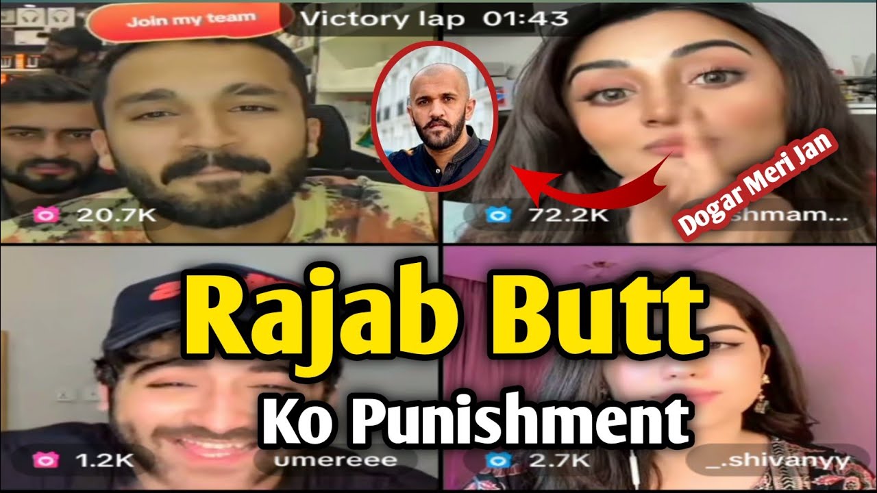 Rajab Butt TikTok Live Match Vs Reshma #rajabfamily #tiktoklive #punishmentmatch #shorts